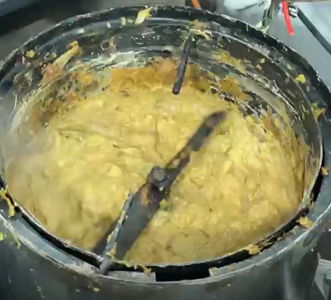 Sopa · residuos en fase inicial de calentamiento